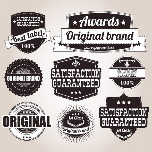 Vecteur gratuit collection vintage labels