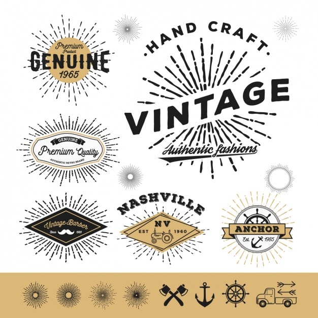 Vecteur gratuit collection vintage labels