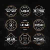 Vecteur gratuit collection vintage logo