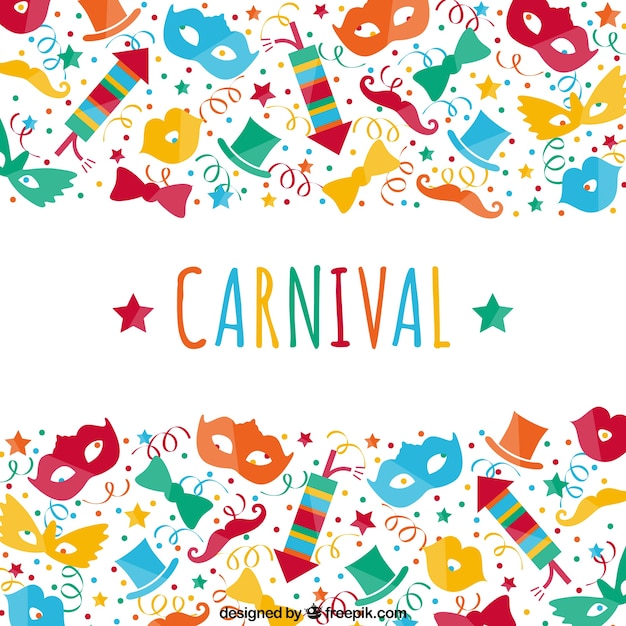 Vecteur gratuit coloré célébration du carnaval