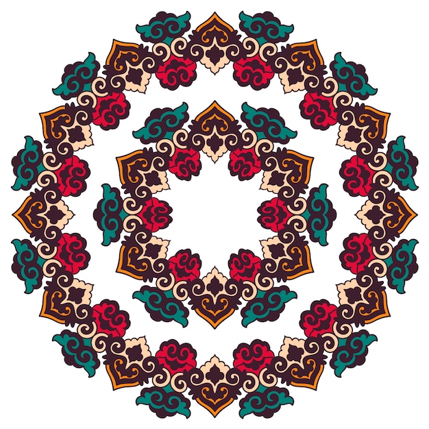 Vecteur gratuit coloré design mandala