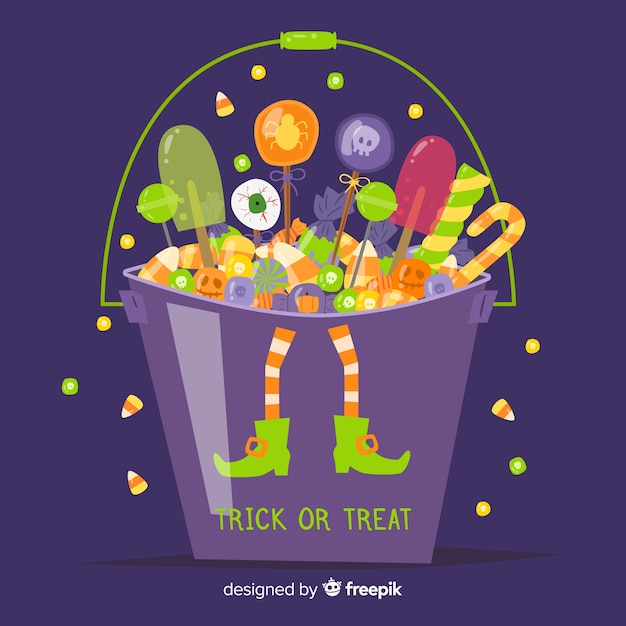 Coloré Dessiné à La Main Halloween Candy Bag