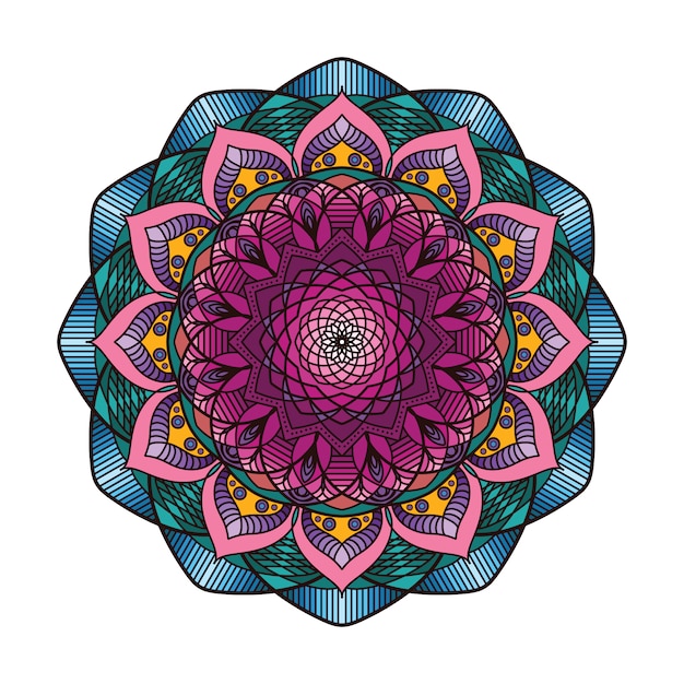 Vecteur gratuit coloré mandala