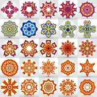 Vecteur gratuit coloré mandalas collection