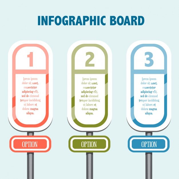 Vecteur gratuit coloré modèle infographique