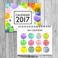 Vecteur gratuit colorful 2017 calendar