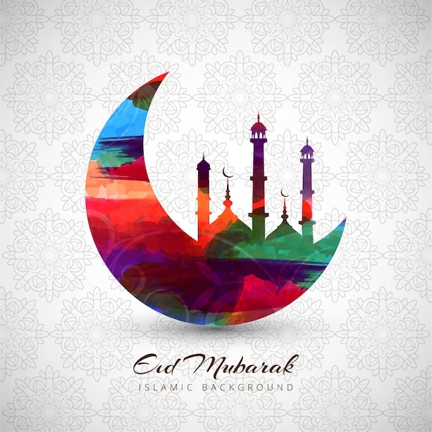 Colorful Eid Mubarak Background