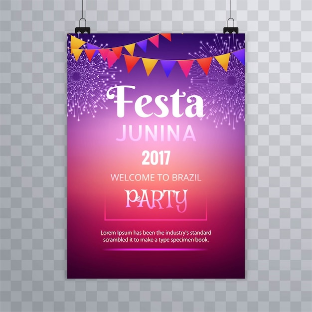 Vecteur gratuit colorful festa junina background