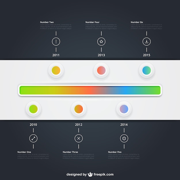 Vecteur gratuit colorful infographie calendrier