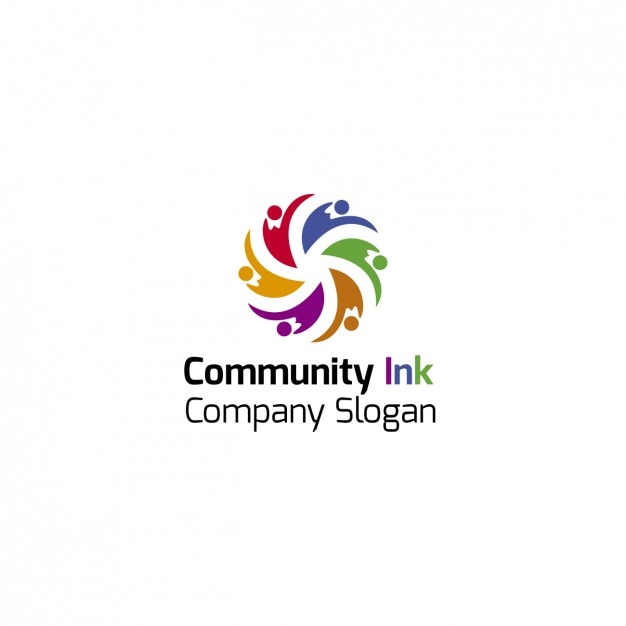 Vecteur gratuit colorful logo template communauté