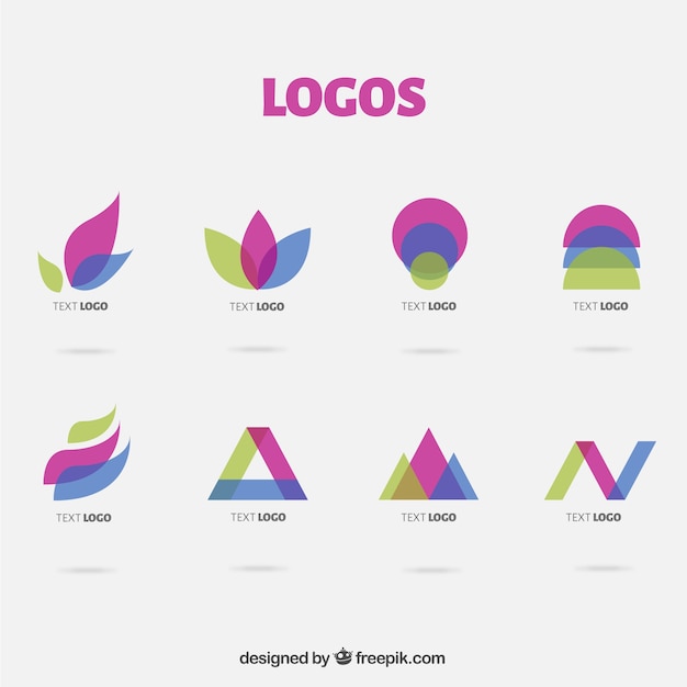 Vecteur gratuit colorful logos abstrait