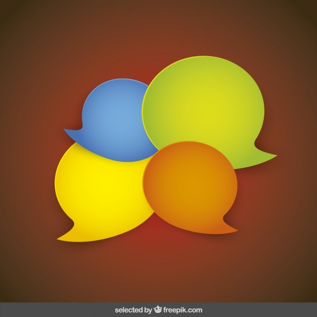 Vecteur gratuit colorful speech bubbles