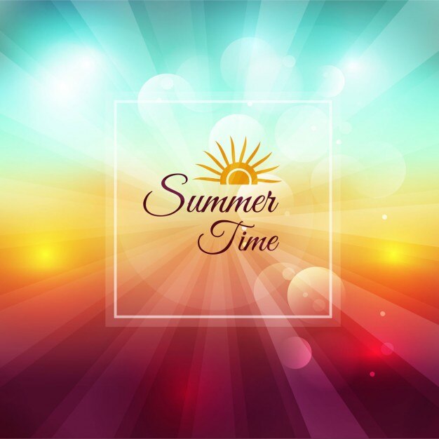 Vecteur gratuit colorful summer time background