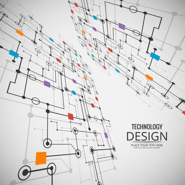 Vecteur gratuit colorful technologie