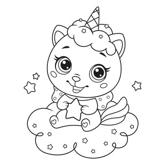 Dessins De Chats Licorne Vecteur Premium Dessins De Chats Licorne Vecteur Premium