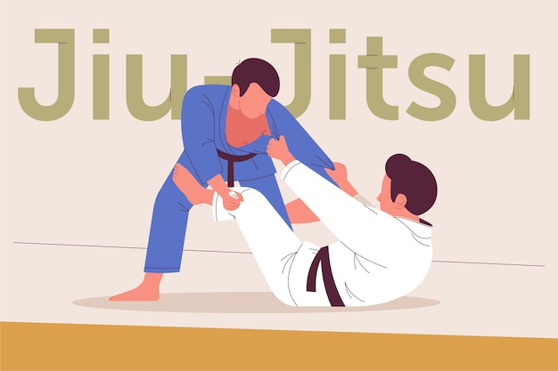 Combats D'athlètes De Jiu-jitsu