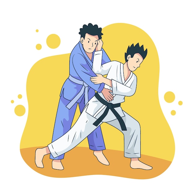 Combats D'athlètes De Jiu-jitsu