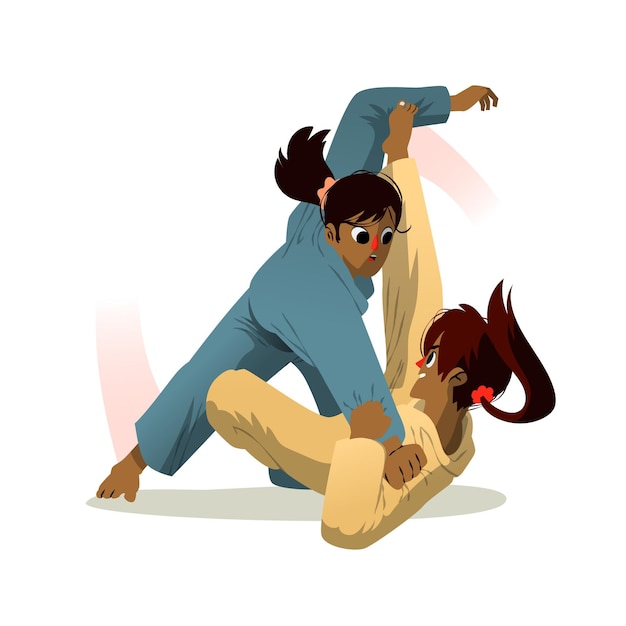 Combats d'athlètes de Jiu Jitsu