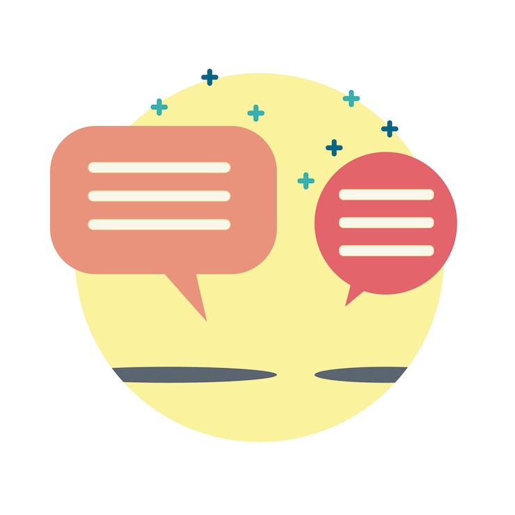 Vecteur gratuit communication de bulle de discours