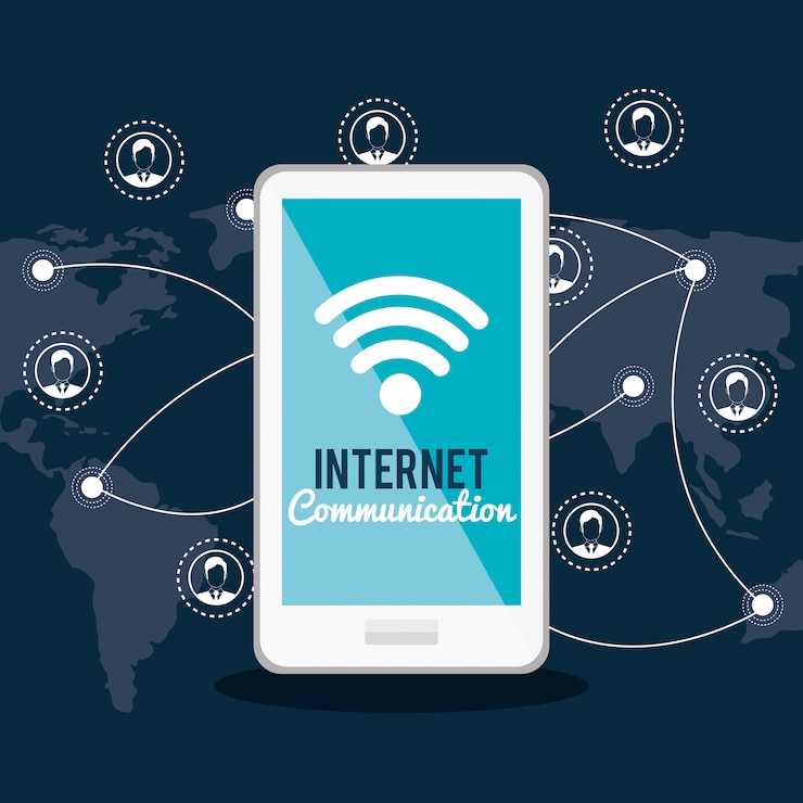 Vecteur gratuit communication internet