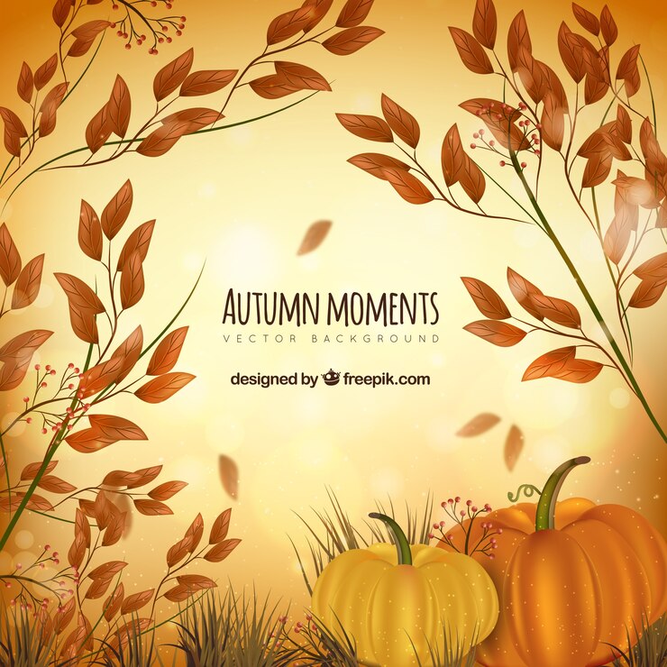 Vecteur gratuit composition artistique d&#39;automne avec style réaliste
