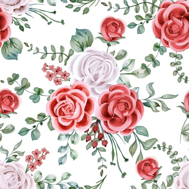 Composition florale de fond aquarelle rose