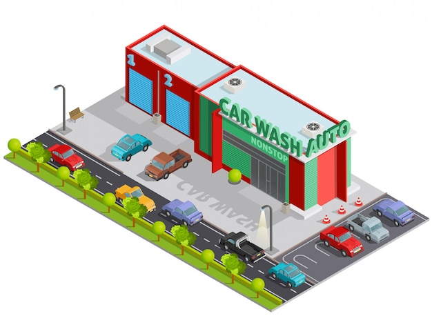 Composition isométrique pour lave-auto
