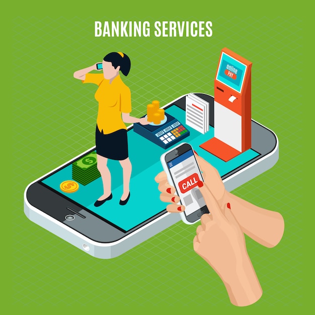 Composition isométrique des services bancaires