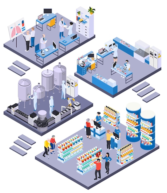 Composition De La Pharmacie Isométrique