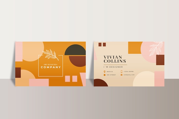 Concept abstrait de cartes de visite