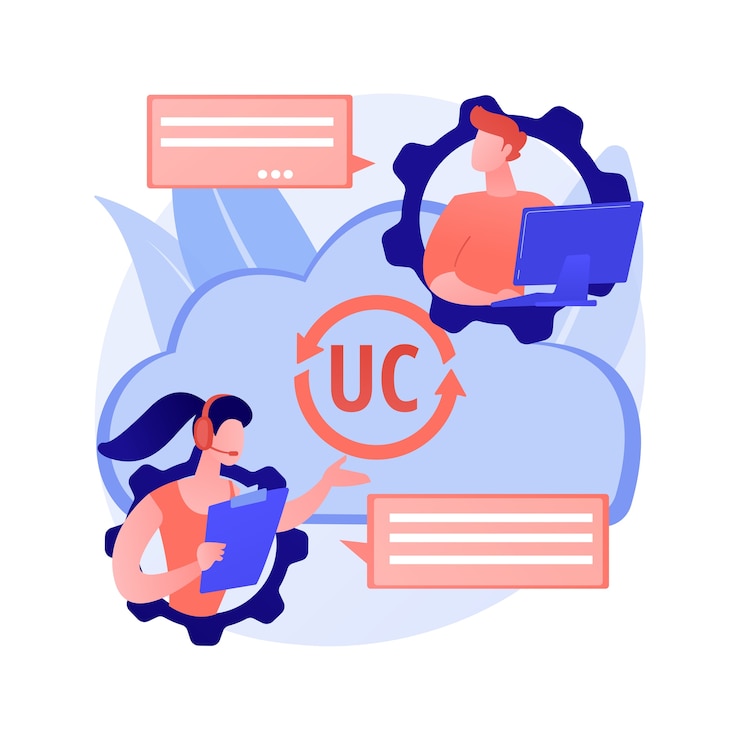 Vecteur gratuit concept abstrait de communication unifiée