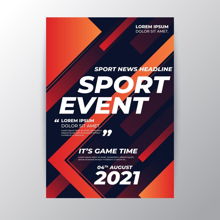 Vecteur gratuit concept d'affiche d'événement sportif 2021