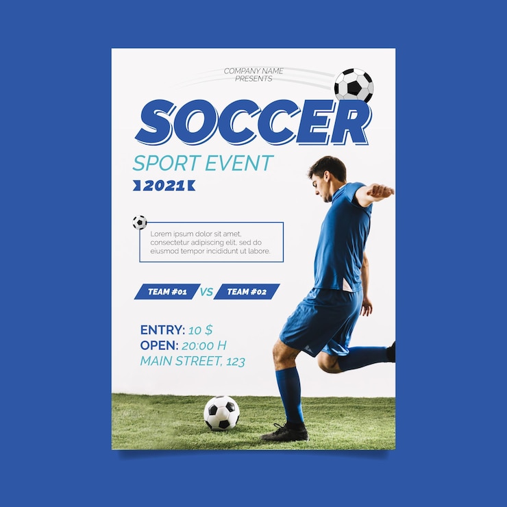 Vecteur gratuit concept d'affiche d'événement sportif 2021