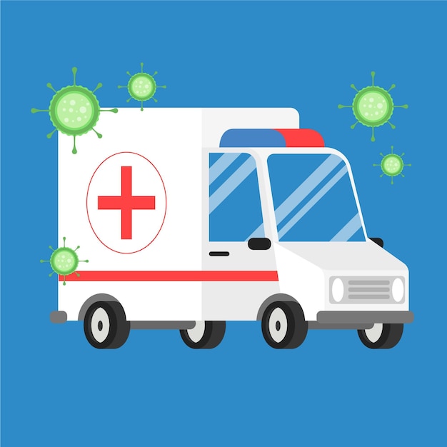 Vecteur gratuit concept d'ambulance d'urgence