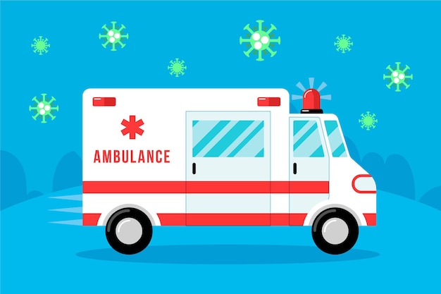 Vecteur gratuit concept d'ambulance d'urgence