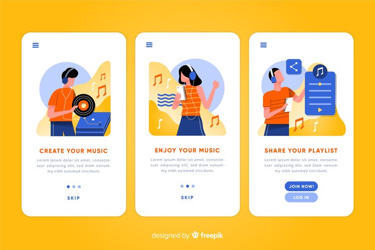 Vecteur gratuit concept d'application mobile