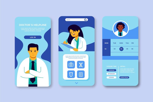 Concept d'application de réservation médicale