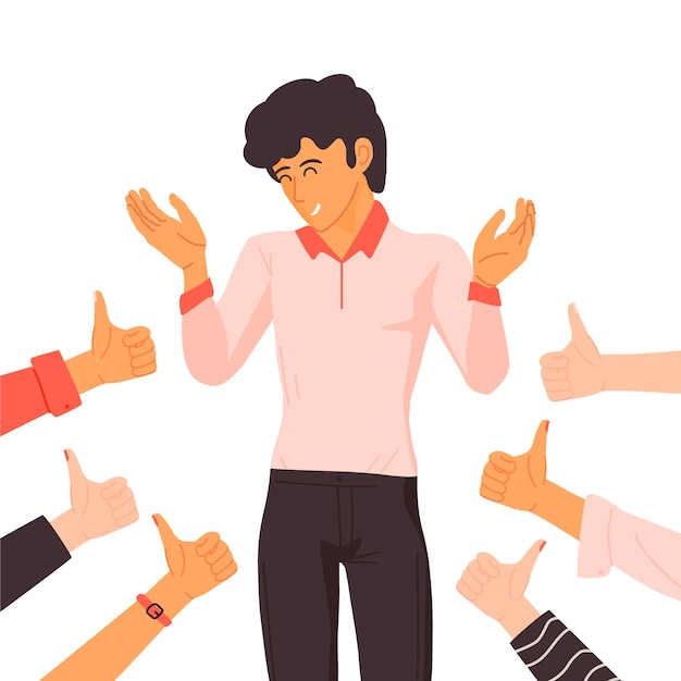 Concept d'approbation publique illustré