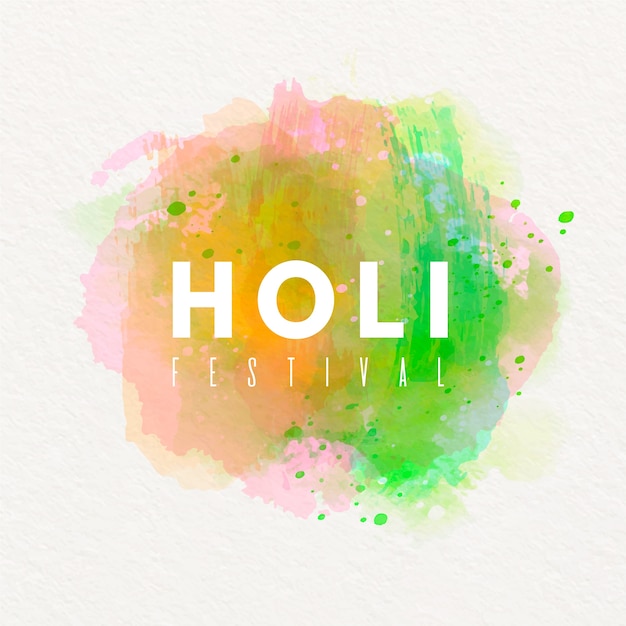 Concept Aquarelle Artistique Avec Festival Holi