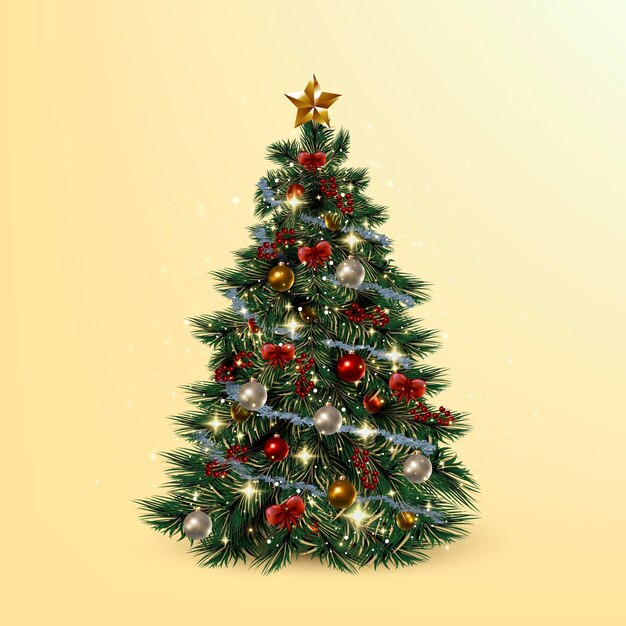 Concept d'arbre de Noël réaliste