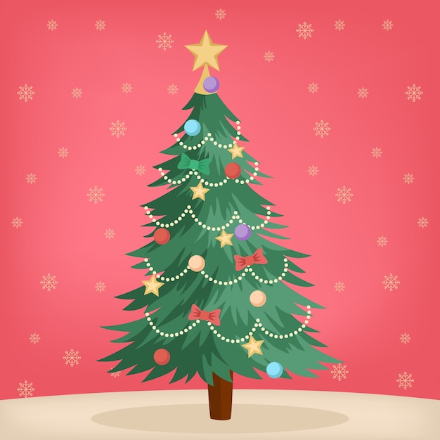 Concept d'arbre de Noël vintage