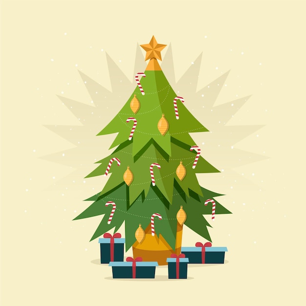 Vecteur gratuit concept d'arbre de noël