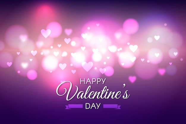 Concept d'arrière-plan flou Saint Valentin