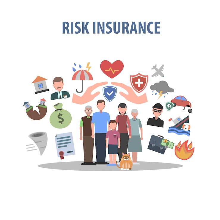 Vecteur gratuit concept d&#39;assurance plat