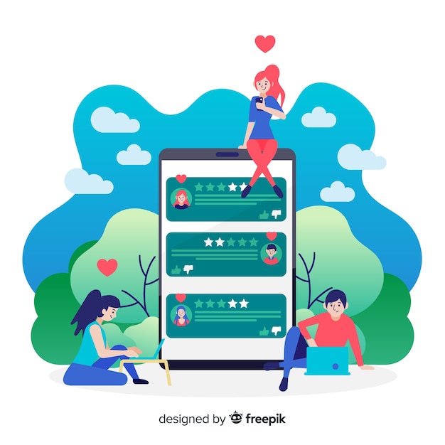 Vecteur gratuit concept d'avis pour la page de destination