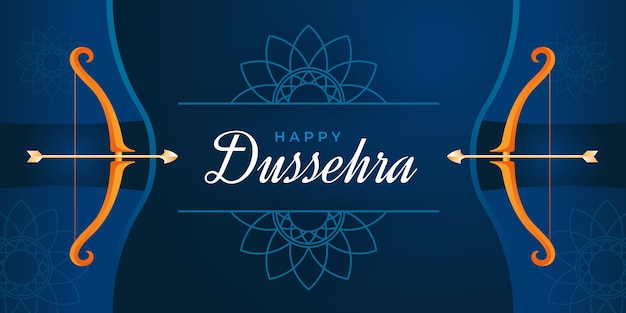 Vecteur gratuit concept de bannière dussehra