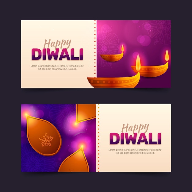 Concept De Bannières Diwali