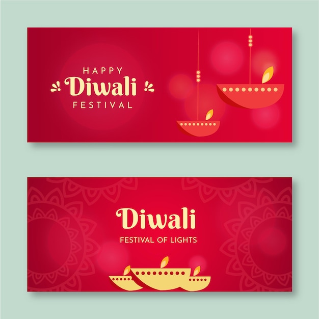 Concept De Bannières Diwali