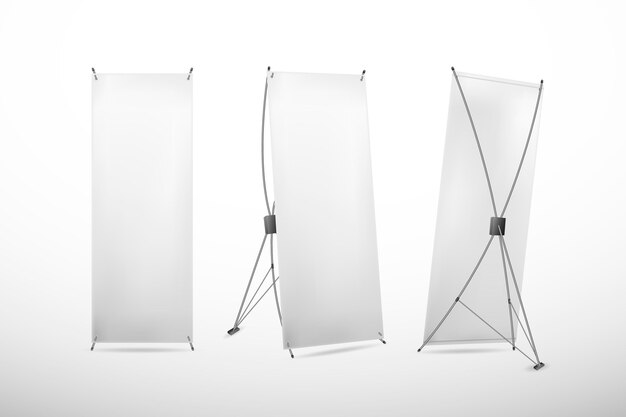 Concept de bannières de stand X