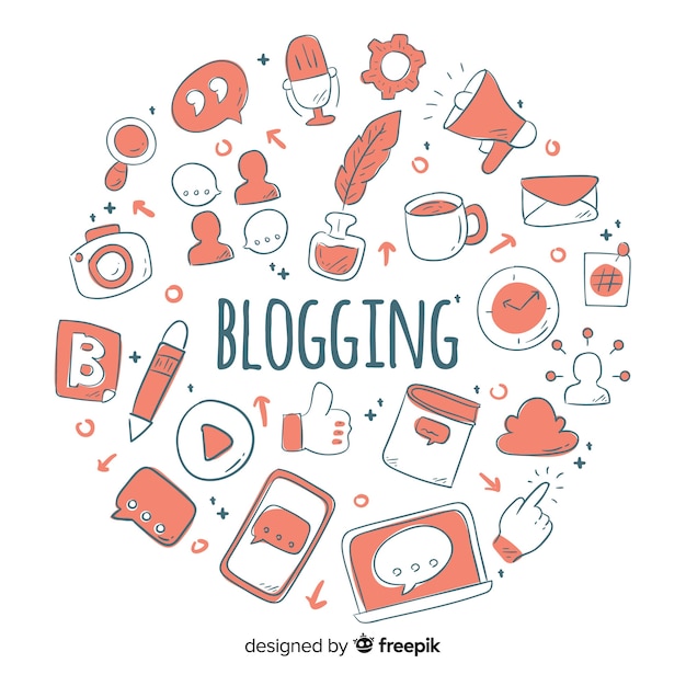 Vecteur gratuit concept de blogging